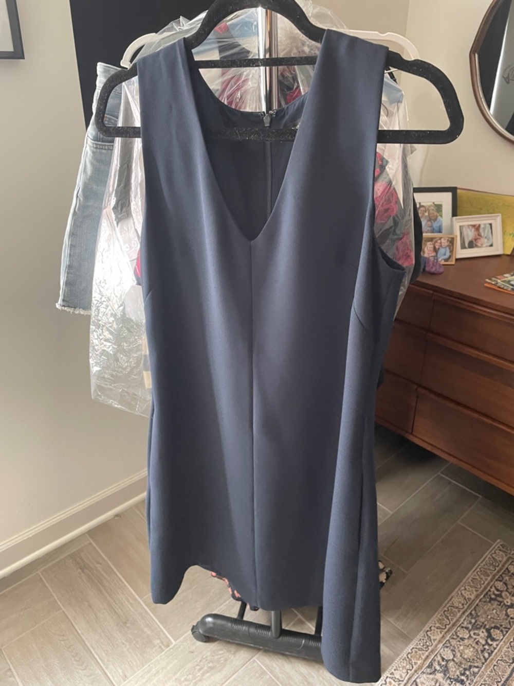 Banana Republic Sleeveless Navy V-Neck Mini Dress